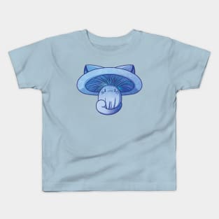 Mushroom Cat - Indigo Milk Cap Kids T-Shirt